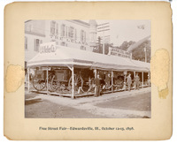 1898 Photograph of E. A. Keller Co. Tent at Free Street Fair in Edwardsville, Illinois