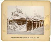 1898 Photograph of Wm. C. Kriege &amp; Co. Tent at Free Street Fair in Edwardsville, IL