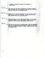 1957 White Carbon Paper with Open House Schedule and Description of Events