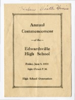 Program for the 1931 &quot;Annual Commencement of the Edwardsville High School&quot;
