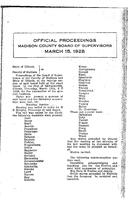 March 15, 1928 Official Proceedings of the Madison County Board of Supervisors