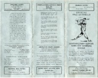 Handbill for the Southwestern Illinois Inter-City Baseball League 1955 Season