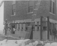 1926 Jack Inspection during winter at the Madison County Tuberculosis Sanitarium in Edwardsville after Mine Subsidence