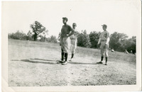 African Zulu Cannibal Baseball Player and Two Collinsville Indian Players