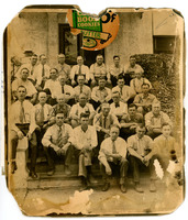 Group Photograph of Employees in Front of Old Lab Building