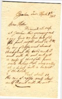 Letter from E.W. Mudge to his mother, March 8, 1862
