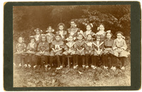 Photograph of Sixteen Girls in Sailor-Style Dresses