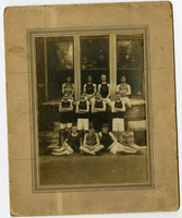 Photograph of Edwardsville High School Class of 1910 Sport Team (Likely Basketball)