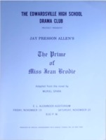 1982 Program for Edwardsville High School&#039;s Performance of  &quot;The Prime of Miss Jean Brodie&quot;