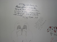 Graffiti in the Madison County Nursing Home in 2002 after Mine Subsidence