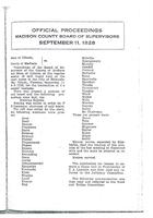 September 11, 1928 Official Proceedings of the Madison County Board of Supervisors