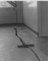 1926 Cracked Floor of the solarium in the Madison County Tuberculosis Sanitarium in Edwardsville after Mine Subsidence