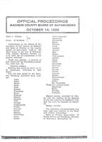 October 14, 1929 Official Proceedings of the Madison County Board of Supervisors