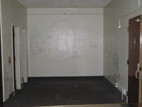 Graffiti in the Madison County Nursing Home in 2002 after Mine Subsidence