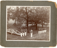 Photograph of Alton-Western Military Academy Cadets Standing at Attention in a Field