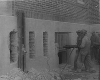 1926  Drill Crew Workers Repairing the Madison County Tuberculosis Sanitarium in Edwardsville after Mine Subsidence