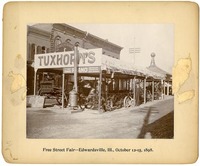 1898 Photograph of Tuxhorn&#039;s Tent at Free Street Fair in Edwardsville, IL
