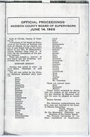 June 14, 1926 Official Proceedings of the Madison County Board of Supervisors