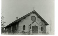 Front View of Church Standing to the Right
