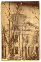 1883 Photograph of Greenville, IL Court House Burning 
