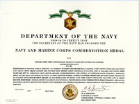 2019 Navy and Marine Corps Commandment Medal to Nicholas Pavlinek