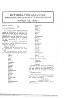 March 12, 1930 Official Proceedings of the Madison County Board of Supervisors