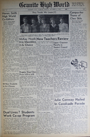 &quot;Granite High World&quot; School Newspapers for the 1943-44 School Year