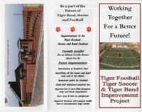 Edwardsville High School Tiger Football, Soccer, and Band Improvement Project fundraising Pamphlet