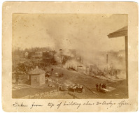 Photograph of a Building Burned Down by Fire