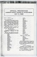May 11, 1928 Official Proceedings of the Madison County Board of Supervisors