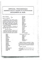 November 14, 1928 Official Proceedings of the Madison County Board of Supervisors