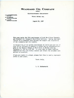 1957 Letter Announcing 50th Anniversary Plans 