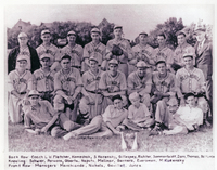 Labeled Team Photograh of the Collinsville Kahoks Baseball Team