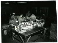 1948 Men Hand Stenciling Standard Oil Lubricant Cans