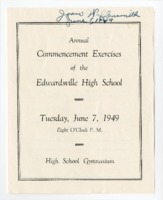 Program for the class of &quot;1949 Edwardsville High School Commencement&quot;