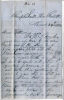 Letter from E.W. Mudge to his mother, March 24th, 1862