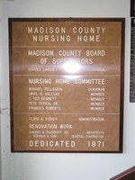 Plaque inside the Madison County Nursing Home in 2002 after Mine Subsidence