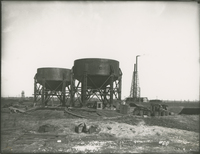 Agitators #1 and #2 during the 1917-1918 Construction of the Wood River Refinery