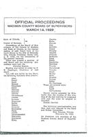 March 14, 1929 Official Proceedings of the Madison County Board of Supervisors